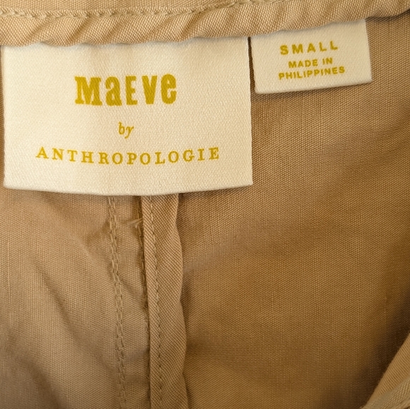 Maeve by Anthropologie Tan Khaki Cargo Mini Skirt Utility Pockets Small - Picture 5 of 5